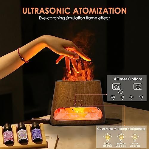 SALKING 2-in-1 Himalayan Salt Lamp Diffuser for Home, Aromatherapy Diffuser - Image 4