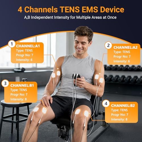Comfytemp 4 Outputs FSA TENS Unit Muscle Stimulator to Cover Multiple Parts - Image 3