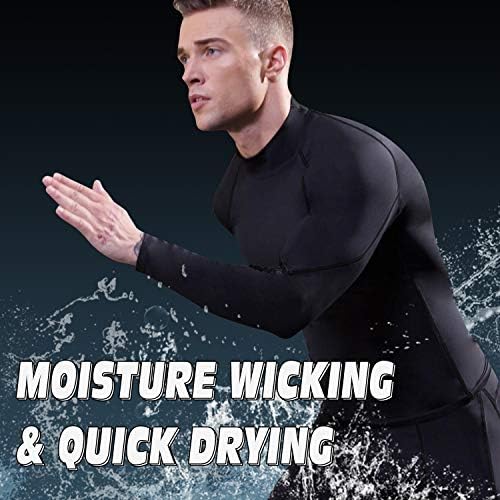 SPVISE Men's Compression Shirts Long Sleeve Mock Turtleneck Workout Tops - Image 6
