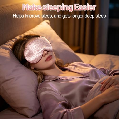 Silk Sleep Mask, Blackout Eye Mask for Sleeping with Adjustable Strap - Image 5