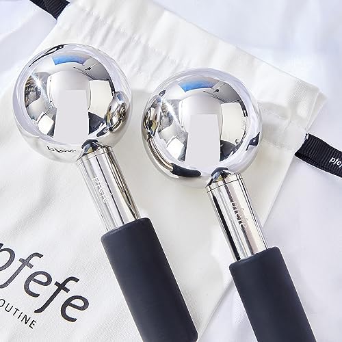 Pfefe 360 Rotating Ice Globes for Face & Eyes, Unbreakable Stainless Steel Cryo Sticks for Beauty Routines, Facials Cold Roller Colling Globes for Puffiness, Wrinkles, Dark Circles, Headaches - Image 6