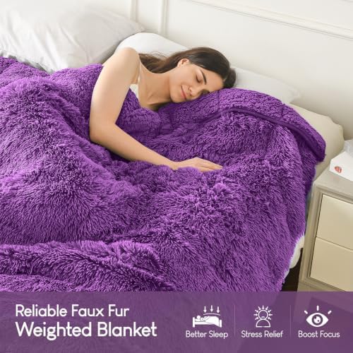 Cottonblue Weighted Blanket 20lbs Queen Size 60x80 inches Soft Sherpa Plush - Image 2