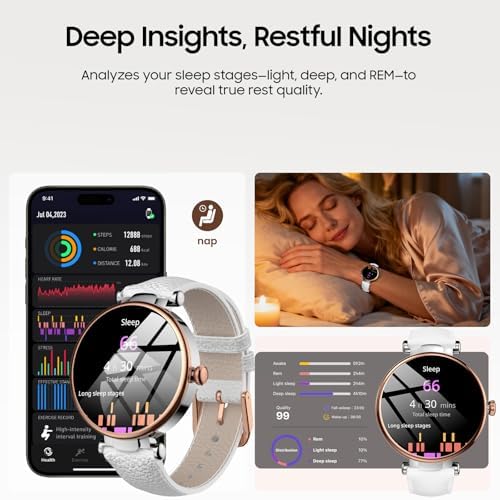 TOZO S8 AMOLED Smart Watch for Women Men, 3ATM Waterproof Fitness Tracker - Image 6