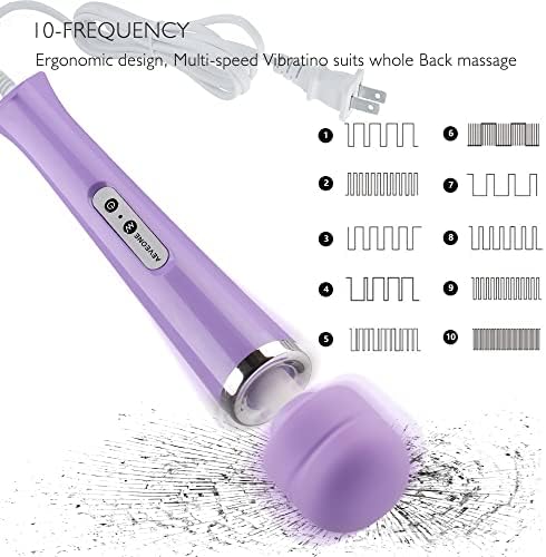 AEVEONE Wired Powerful Handheld Electric Massager, Strong Personal Back Massage for Sports Recovery, Muscle Aches, Body Pain (Light Purple) - Image 3