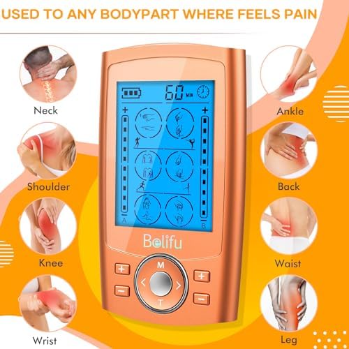 Belifu TENS Unit PMS Massager 24 Modes Muscle Stimulator, Electronic Tens Machine for Neck, Back, Arms & Chronic Pain Relief - Image 3