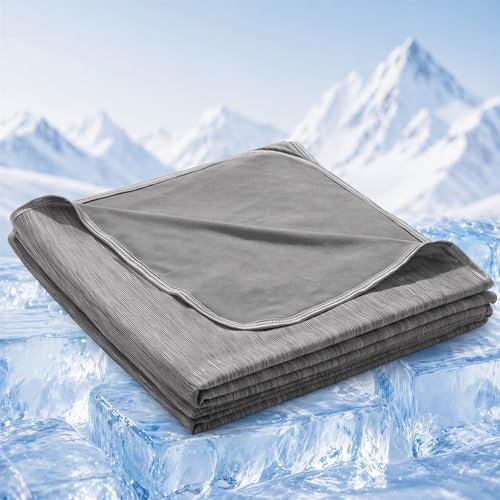King Size Cooling Blanket for Hot Sleepers - Lightweight Breathable Cool Cold Blanket - Keep Cool for Night Sweats, Soft Thin Ice Blankets for Bed Couch Sofa, (Dark Gray, 90"x108") by Unknown