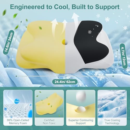 DONAMA Cervical Pillow Ergonomic Memory Foam Pillow for Neck Support - Image 2