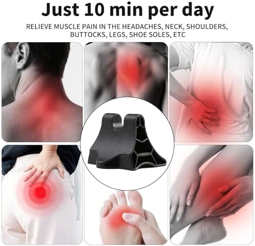 Trigger Point Massage Tool, Handheld Deep Tissue Manual Massager for Neck, Shoulders, Back & Feet, 3-Edge Pressure Point Design, Portable (Black) - Image 2