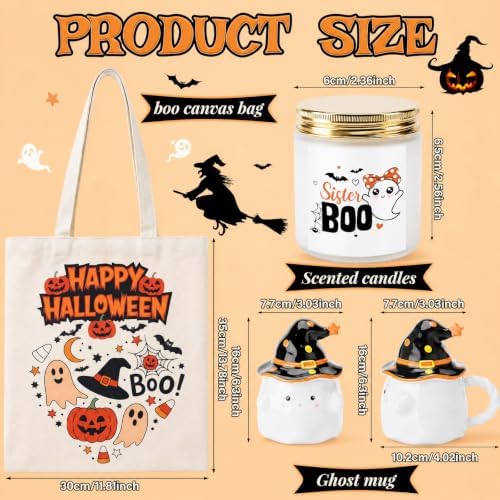 9 Pcs Boo Basket Stuffers for Women, Halloween Spooky Gifts, Pumpkin - Image 4