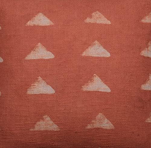 Trade Star Farmhouse Designer Cushion Cover 100% Cotton Pillow Cover for Home Decor Handloomed Pillow Case Throw Cushion Cover Decorative Indian Modern Luxury (Rust MAPPLE 18X18 INCHES) - Image 2