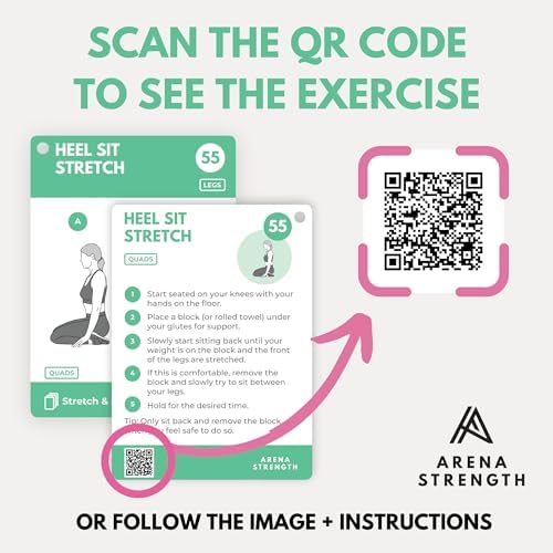 Arena Strength Workout Cards - Instructional Fitness Deck for Booty Band Workouts, Beginner Fitness Guide for Resistance Band Training Exercises at Home. Includes Workout Routines. - Image 4