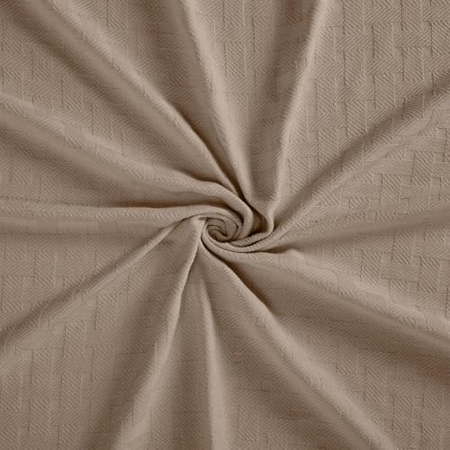 Superior Cotton Blanket Breathable All Season Comfy Bedding, King, Khaki - Image 7
