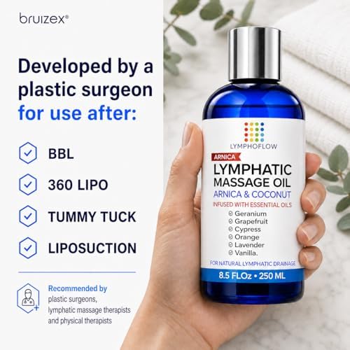 Lymphatic Drainage Massage Oil for Massage Therapy, Arnica & Coconut,8.5 Oz - Image 3
