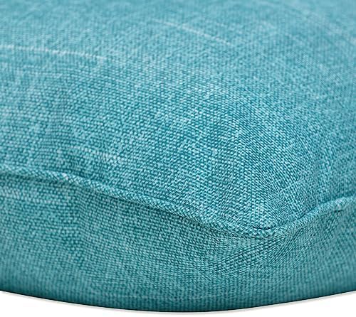Pillow Perfect Tory Solid Indoor/Outdoor Large Lumbar Pillow Plush Fill, Weather and Fade Resistant, Large Lumbar - 16.5" x 24.5", Aqua, 2 Count - Image 2