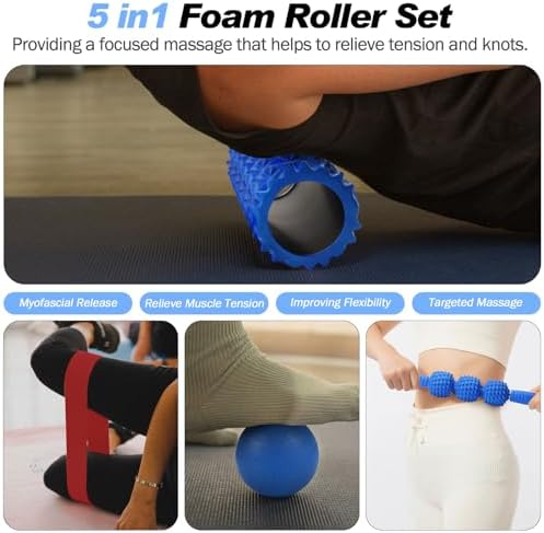 5 in 1 Foam Roller Set High Density Patented Foam Roller for Exercise - Image 5