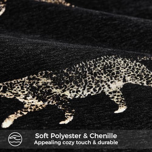 Decorative Lumbar Pillow Cover 14x36, Double Sided Cheetah Pattern Jacquard Embroidered Long Pillow Cover, Anthropology Pillowcase for Bed Couch Sofa Bedroom Living Room - Image 3