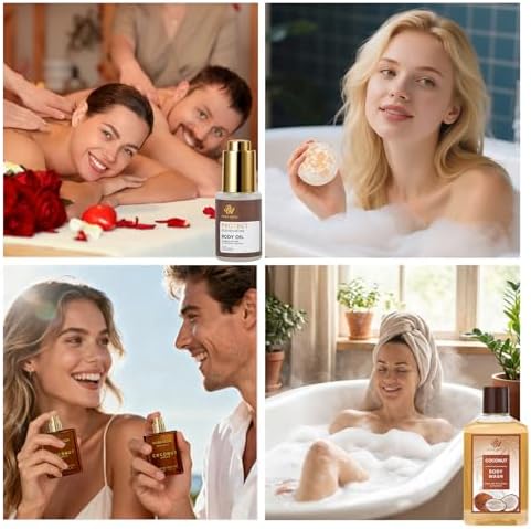 Gifts for Women & Men, 32 Pcs Coconut Vanilla Spa Gift Basket Set for Women - Image 5