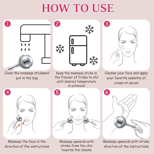 360° Rotating Ice Globes for Face & Eyes,Cryo Sticks Facial Skin Care Tools - Image 6