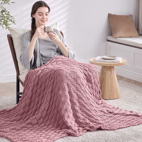 Knitted Weighted Blanket for Adult, No Beads Heavy Blanket 40"x60" 7lbs - Image 7
