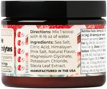 Santa Cruz Paleo Electrolyte Powder, Lychee Flavor, Sugar Free Hydration Drink Mix with Himalayan Pink Salt, Sea Salt, Magnesium Glycinate, Potassium Chloride, Sweetened with Stevia, 30 Servings - Image 5