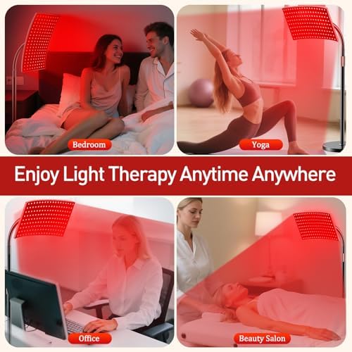 Red Light Therapy for Body Face, Infrared Light Therapy Lamp with Adjustable Stand, 660nm and 850nm Near Infrared LED Lights Panel, Red Infrared Lamp for Full Body - Image 5