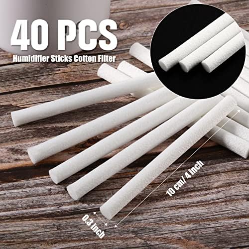 Boao 40 Pack Humidifier Cotton Filter Refill Stick Portable, 4 Inch - Image 2