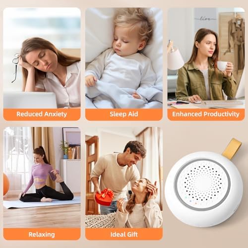 Hatch Portable Pink Sound Machine, Nature Sound White Noise Sound Machine with Night Light for Sleep, Meditation, Relaxation, Anxiety Relief, Concentration for Adults Kids Baby ADHD Home Office Travel - Image 5