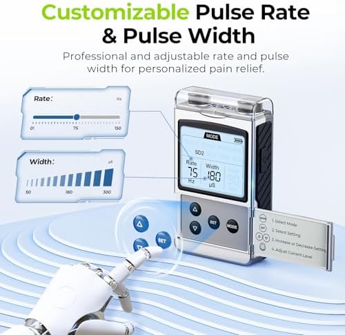 AUVON 4-Channel Digital TENS Unit Muscle Stimulator, Customizable 8 Modes - Image 3