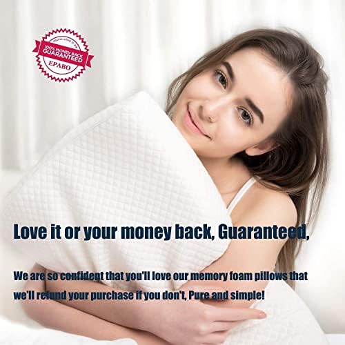 EPABO Contour Memory Foam Pillow Orthopedic Sleeping Pillows, Ergonomic Cervical Pillow for Neck Pain - for Side Sleepers, Back and Stomach Sleepers, Free Pillowcase Included (Firm & Standard Size - Image 6