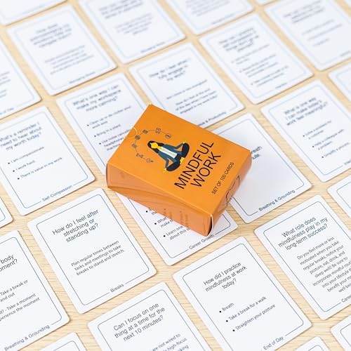 100 Mindful Work Cards – Mindfulness & Self‑Care Prompts for Professionals | Desk & Travel Deck for Stress Relief, Focus, Motivation & Well‑Being - Image 3