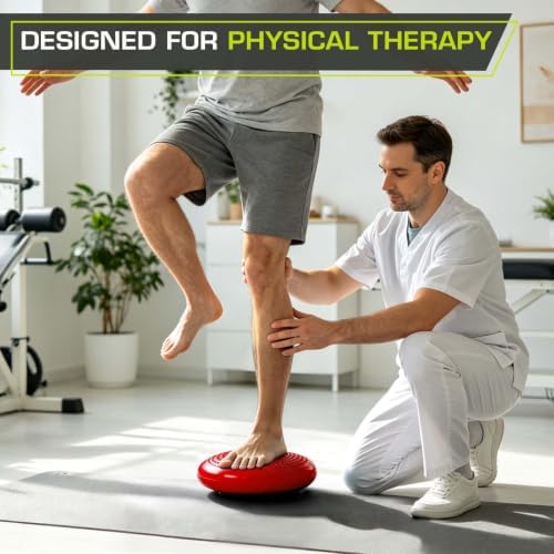 ProsourceFit Core Balance Disc, Inflatable Wobble Cushion with Hand Pump, Dual-Textured Non-Slip Surface for Core, Balance, and Stability Training, 14-inch - Image 6