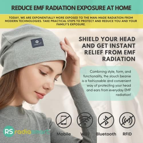 Radia Smart EMF Protection Slouch Beanie, 5G, RF Shielding, WiFi Protection, Brain Coat - Image 6