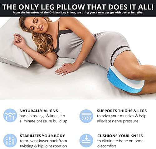 Contour Legacy Cool Leg & Knee Foam Support Pillow for Side Sleepers Soothing Relief for Back, Hips, Knees, Joints, Nerves & Muscles - Image 3