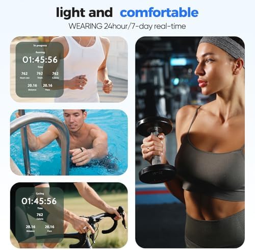 New Smart Ring Health Tracker for Women & Men, Sleep Exercise Health Monitoring, Daily Tracking, iOS/Android Compatible, IP68 Waterproof, No Subscription Required, 5‑Day Battery Life (Silver, 8) - Image 6
