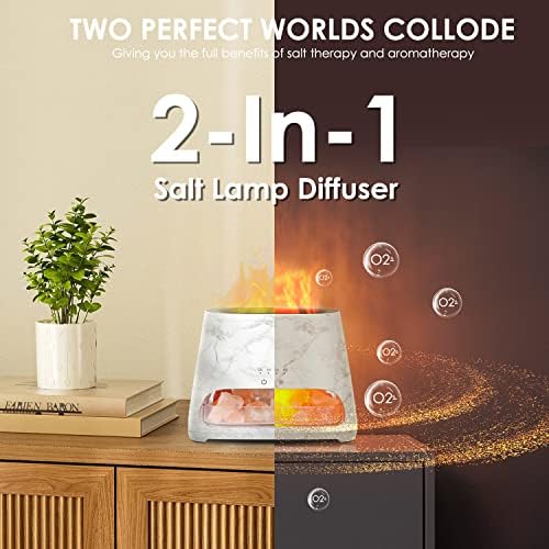 SALKING 2-in-1 Essential Oil Diffuser for Home,Himalayan Salt Lamp Diffuser - Image 3
