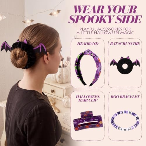 Willinglong 11 Piece Purple Halloween Boo Gift Basket, Ghost Set for Women - Image 3