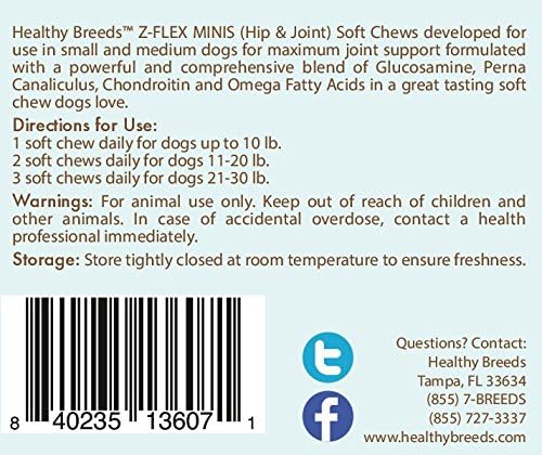 Healthy Breeds Maltipoo Z-Flex Minis Hip and Joint Support Soft Chews 60 Count - Image 3
