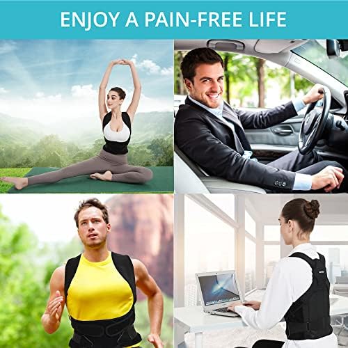 SHAPERKY Posture Corrector for Women for Support: Back Brace for Full Back Support - Adjustable Shoulder Straightener for Women and Men (Black, Small) - Image 6