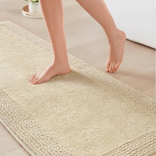 Madison Park Splendor Reversible 100% Cotton Bath Runner, 24 x 72, Natural by MADISONPARK