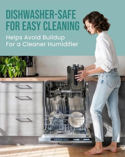4L Humidifiers for Bedroom,Dishwasher Safe Design Easy Clean,Black - Image 2