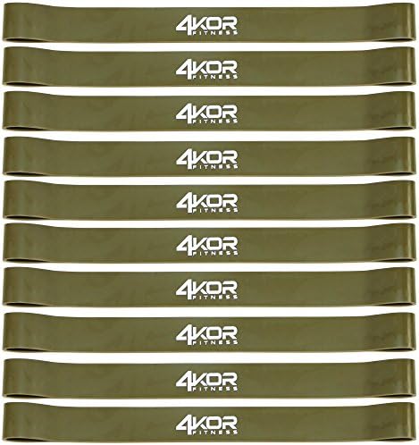 4KOR Fitness Resistance Loop Band Set, Perfect for Crossfit, Yoga, Physical Therapy, and Booty Building by 4KORFitness