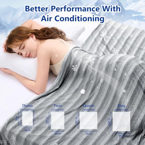GOHERO Cooling Blanket for Hot Sleepers Cold Summer Blanket Throw 90"x108" - Image 5