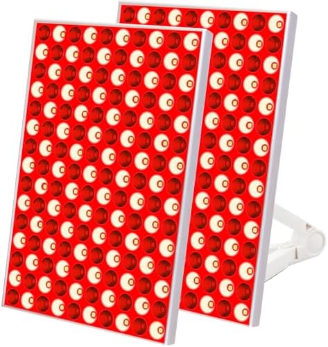 Red Light Therapy Lamp, Red Light Therapy for Body, Infrared Light Therapy Panel for Face with Stand, 660nm Red and 850nm Near Infrared LED Red Light Therapy Device at Home for Face and Body (2 Pack) by Skylaxy