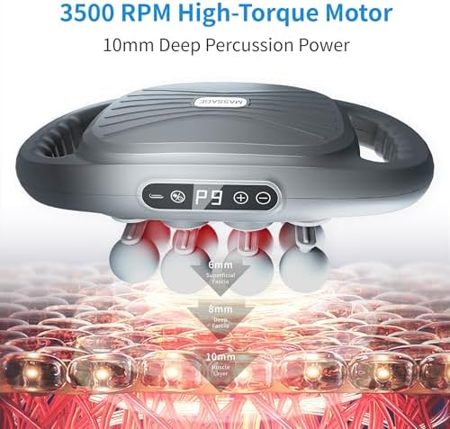 16 Head Deep Tissue Massage Gun, Handheld Percussion Massager - Image 3