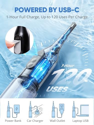 Portable Bidet for Travel – Electric Peri Bottle with Dual Spray Modes, 360° Nozzle, Water Bottle Adapter, USB Rechargeable, Waterproof, Travel Bidet for Postpartum & Personal Hygiene (Black) - Image 4