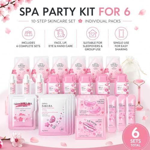 60PCS Spa Party Supplies for Girls, Sleepover Birthday Party Kit - Image 2