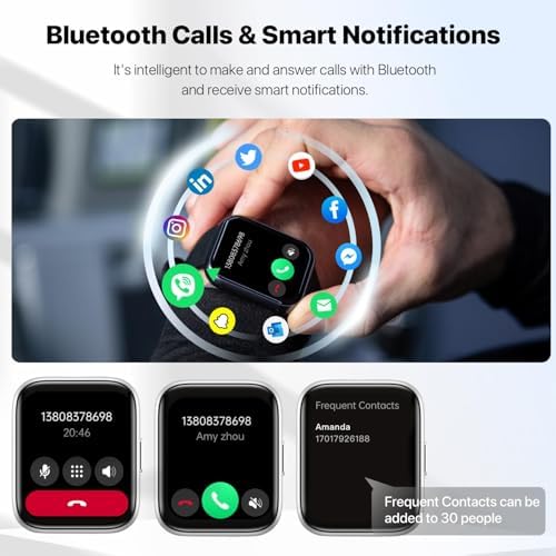 JeeJTek Smart Watches for Men Women - 1.83" HD 2025 Fitness Tracker with 100 Sports Modes, Heart Rate/Sleep Monitor, Bluetooth Call & Music Control IP68 Waterproof for iPhone/Android - Image 2