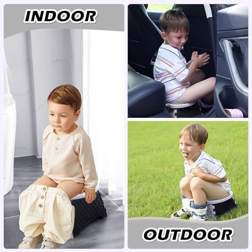 Travel Potty for Toddlers, Portable Foldable Potty (White) - Image 4
