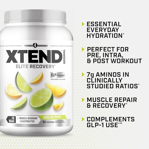 Xtend Original BCAA Powder, Zero Sugar, Lemon Lime Squeeze, 90 Serv - Image 4