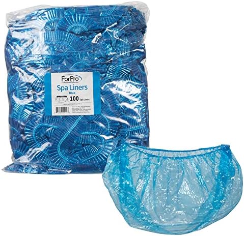 ForPro Professional Collection Spa Liners, Fit All Pedicure Spas, Disposable Pedicure Liners, Blue, 100-Count by ForProProfessionalCollection